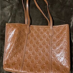 Glam-aholic lifestyle brown slim tote